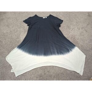 CATO Tunic Dress Womens 18/20W PLUS Blue Tie Dye Ombre Flowy Relaxed‎